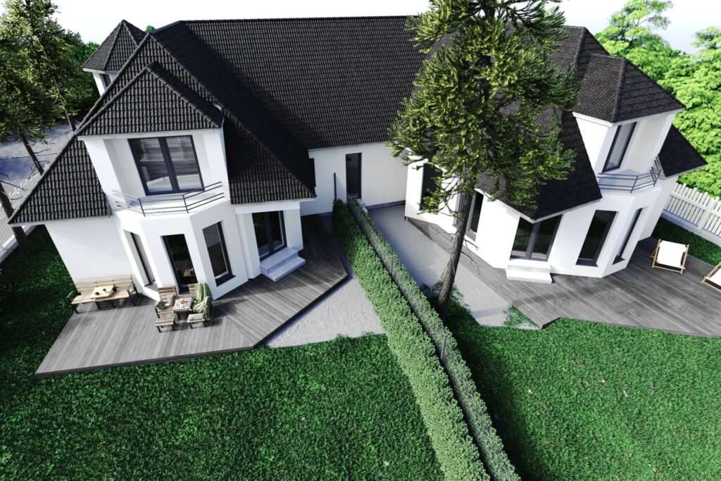 Rodiný dům se zahradou - vizualizace